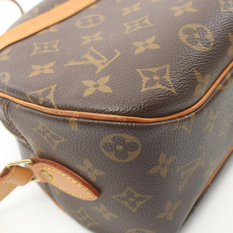 Pre Owned Louis Vuitton Blois Monogram Shoulder Bag Coated Canvas Leather Monogram Women s Brown M51221 Good Walmart