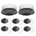 thumbnail image 5 of Troglfold Cake Boxes 10pcs Round Cake Carriers Boxes Clear Lids Round Cake Boxes Reusable Plastic Cake Round Container,9.45"X9.45"X3.54", 5 of 10