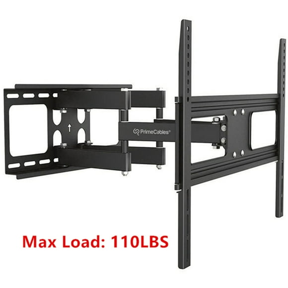 37-70 inch Heavy Duty Full Motion TV Wall Mount with Dual Support 6-Arms Load Bearing up to 110 Lbs, Full-Articulation Swivel TV Bracket Max VESA 600 and Fit for 16" Wall Wood Stud