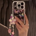 thumbnail image 3 of Three-dimensional Fairy Line Butterfly Mirror with Bracelet Mobile Phone Case, 3 of 5