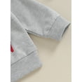 thumbnail image 6 of Cenuakty Baby Boys Pants Set, Long Sleeve Crew Neck Letters Santa Claus Print Sweatshirt with Elastic Waist Sweatpants Christmas Clothes, 6 of 9