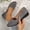 🔥 Gray_New, variant on Women's Wedge Heel Slip On Shoes Solid Color Comfortable Mid Heel Breathable Casual Daily Walking Shoes Birthday Gift