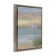 thumbnail image 2 of Stupell Industries Coastal Sailboats Beyond Sandy Shore Brown Floating Frame Canvas Art, 25 x 31, by Sally Swatland, 2 of 8