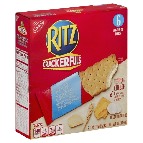 Nabisco Ritz Crackerfuls Four Cheese Filled Crackers, 1 Oz., 6 Count