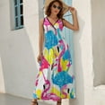 thumbnail image 2 of Flamingo Pattern Sleeveless Dress Woman Fashion Long Dresses Women's Summer Suit Dress 2025, 2 of 6