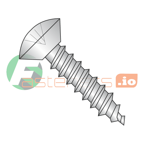 #10 x 1/2" Type A Self-Tapping Screws / Phillips / Oval Undercut Head / 18-8 Stainless Steel (Quantity: 3,000 pcs)