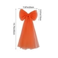 thumbnail image 3 of Orange Bow Curtain Buckle | Nylon & Spandex Holiday Decor | 20X50Cm for Wedding, Party & Home Atmosphere | Valentine'S Day & Christmas Decoration, 3 of 6
