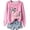 Z3Pink, variant on Trendfront Womens Dachshund Graphic Sweater Tops Crewneck Long Sleeve Dog Patchwork Paw Detail Relaxed Fit Casual Winter Pullovers