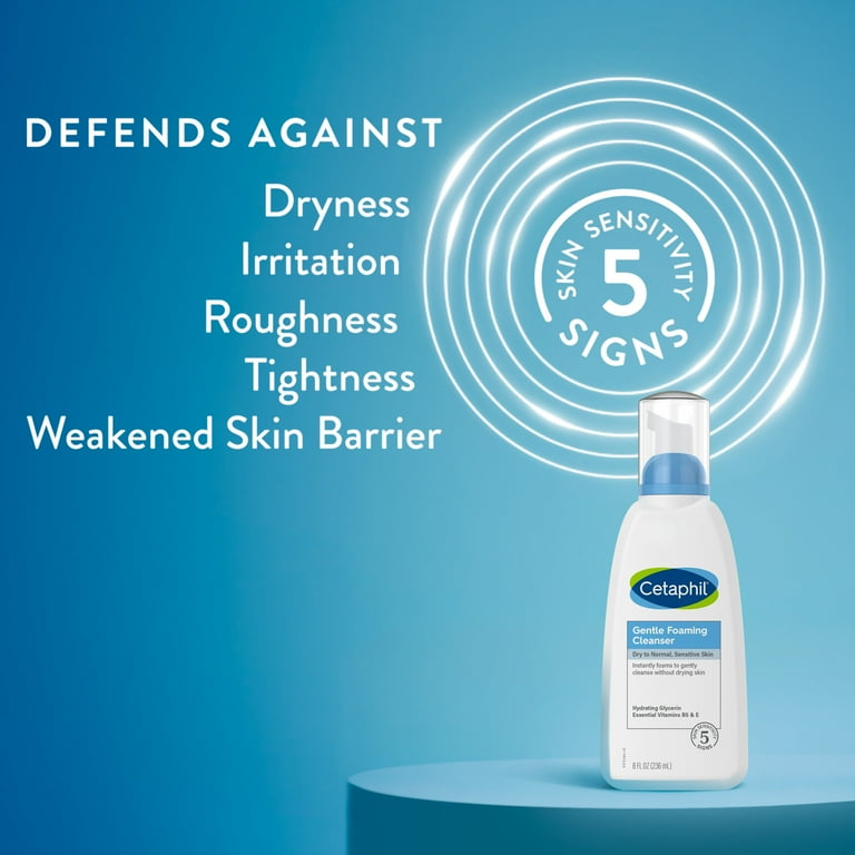 Cetaphil Gentle Foaming Cleanser Face Wash for Sensitive and All