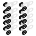 thumbnail image 1 of 10pcs Curtain Track Rollers Ceiling Curtain Track Pulley Hooks Plastic Two-Wheel Drapery Rail Gliders With Hooks For Shower Curtain Window Tracks, 1 of 8