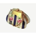 thumbnail image 4 of Purse Renhausse Main Blue Antique Flowers Rehausse Mein Limoges Box Porcelain Figurine, 4 of 4