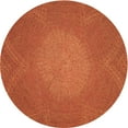 thumbnail image 1 of Ahgly Company Indoor Round Patterned Neon Orange Area Rugs, 6' Round, 1 of 6