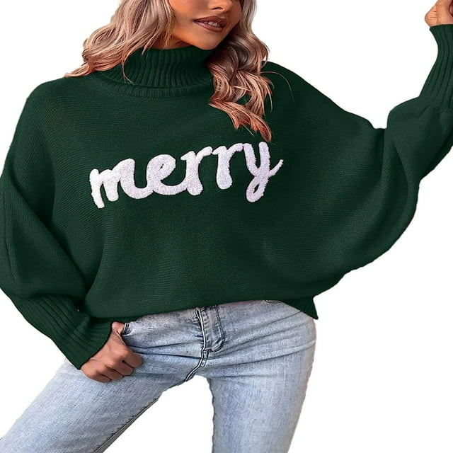 Pulls à Col Roulé à Manches Longues pour Femmes