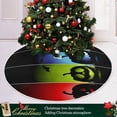 thumbnail image 6 of FMSHPON Halloween Colorful Pumpkin Bat Xmas Christmas Tree Skirt Stand Mat for Holiday Party Decoration Indoor Outdoor 48 inches, 6 of 6