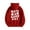Red, variant on Aocisk Women's Fashion Slogan Print Hoodie Long Sleeve Drop Shoulder Drawstring Pullover Sweatshirt Red S
