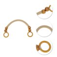 thumbnail image 3 of Unique Bargains 2 Pcs Wooden Beaded Bag Handles Woven Purse Handle Replacement Wood Color, 3 of 5