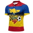 thumbnail image 2 of 2026 Soccer Cup Jersey for Men, Polo Collar Short Sleeve Country Flag & Ball Graphic Top - Moisture-Wicking Fan Tee for Stadium & Daily Outings Orange S, 2 of 5