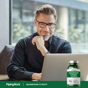 Magnesium Citrate | 400 mg | 200 Caplets for Men and Women | by Piping Rock