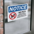 thumbnail image 4 of (2 Pack) No Pets Service Animals Allowed OSHA Notice Sign 18 Inch X 12 Inch Vinyl Label Decal Sticker Weather Resistant, UV Protected for Workplace, Business, and Construction Site,, 4 of 7
