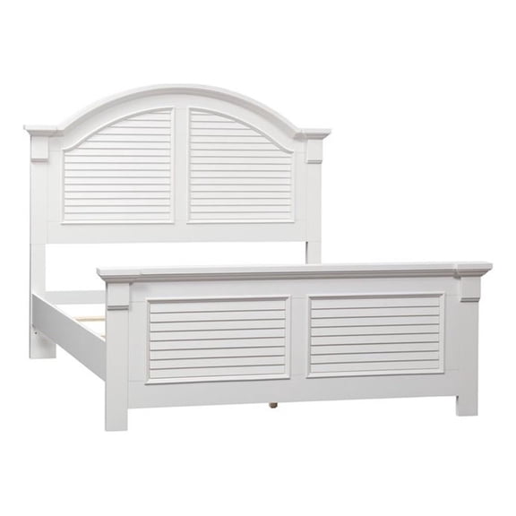 Summer House I White Queen Panel Bed
