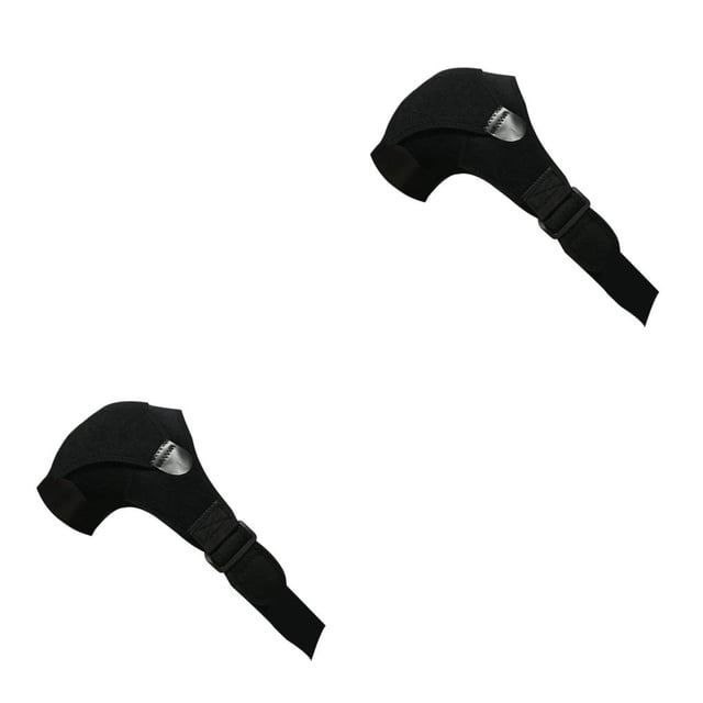 Sonducket Protector de hombro para hombre y mujer, mangas de compresión, cubiertas universales para envolver los hombros, funda de soporte Negro 2piezas