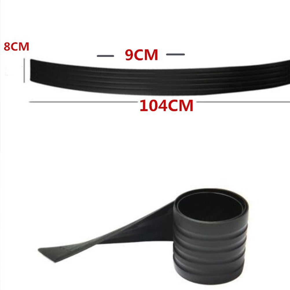 EverBrightt Trunk Rubber Protection Strip Car Rear Bumper Protector Cover  with 3M Tape Black Set of 1