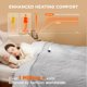thumbnail image 3 of Manta eléctrica Bedsure Twin Soft, franela acanalada, gris, 3 of 7