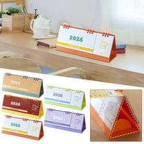 Boovnll 2026 Calendar, 12-Months Desk Calendar from Jan 2026 - Dec, 4" x 9" Calendar 2026-2027 with Flip Twin-Wire Binding Ample Blocks & Notes for Home Office Planning Organisers, Calendar