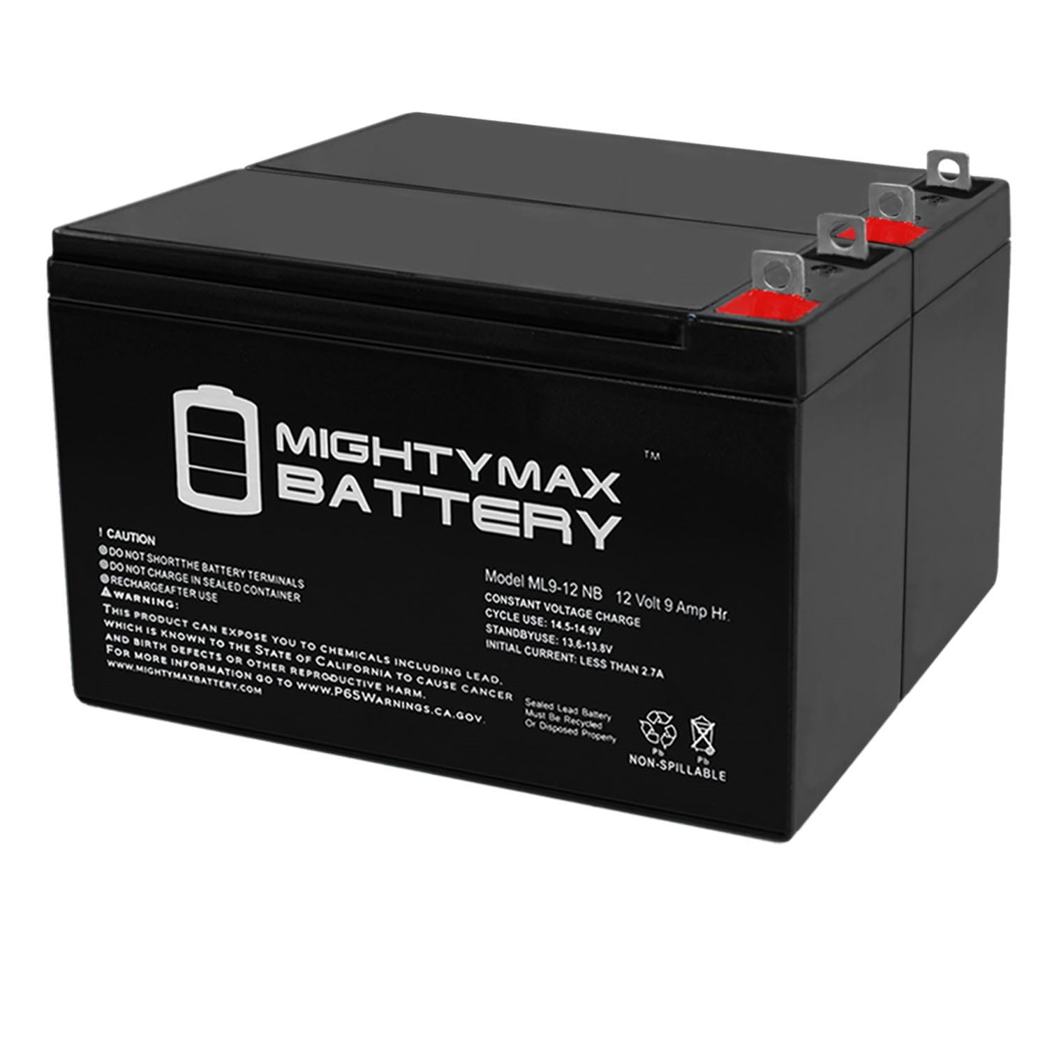 12V 9AH Battery Replacement for Generac GX7000E Generator 2 Pack