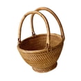thumbnail image 3 of Cesta de picnic con asa, cesta tejida a mano, organizador rústico, cesta de frutas multiusos, cesta de regalo para boda, 3 of 9