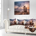 thumbnail image 2 of Designart Historic African Ruins at Sunset - Landscape Printed Throw Pillow - 18x18, 2 of 4