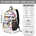 thumbnail image 3 of JIALIOU 14" Laptop Backpack Waterproof Airline Approved Stylish Casual Daypack for Travel Business College Work, Dogs and Paw, 3 of 8