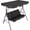 Pure-black, variant on 3 Seat Outdoor Porch Swing with Adjustable Canopy,Heavy Duty Steel Frame Patio Glider Chair Hanging Lounge for Garden Poolside Deck Backyard 68.5 * 44.1 * 60.5 Inch