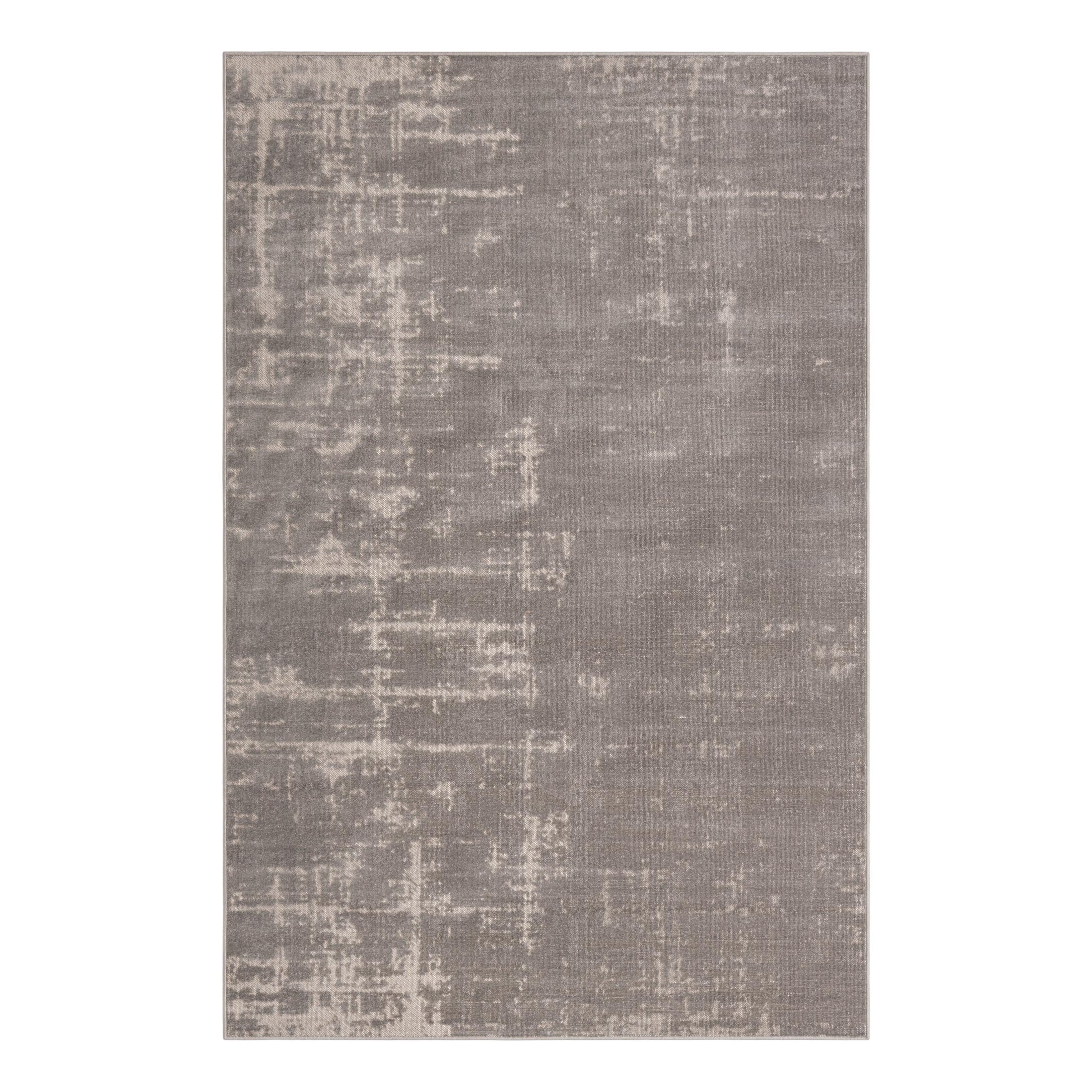 Unique Loom Valencia Collection Area Rug - Seville (5' 3" x 8' Rectangle Gray/Ivory)
