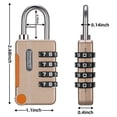 thumbnail image 3 of HLONK 3 Pack 2.6 Inch Long Shackle Combination Lock 4 Digit Resettable Sport Padlock Multifunctional Outdoor Waterproof Password Padlock for Gym Fence Staff Locker, 3 of 7