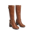 thumbnail image 3 of DREAM PAIRS Women's Platform Knee High Boots, Chunky Block Heel Boots with Square Toe, Side Zipper and Buckle Details, 3 of 8