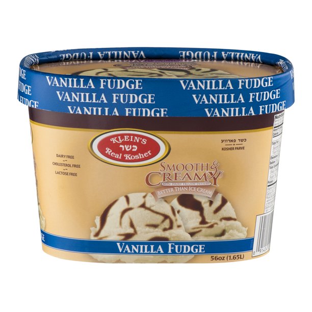 Klein S Real Kosher Smooth Creamy Non Dairy Frozen Dessert Vanilla Fudge 56 0 Oz Walmart Com Walmart Com