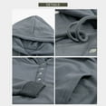 thumbnail image 5 of Sidefeel Womens Hooded Button Collar Hoodies Pullover Sweatshirts Casual Drawstring Long Sleeve Tops Shirts S-XXL, 5 of 8