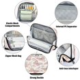 thumbnail image 4 of Standing Pencil Case with Base Large Capacity Stationery Pouch Pen Bag with Zipper for Women Men Delicate Butterflies and Flowers, 4 of 7