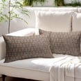 thumbnail image 6 of Brown Floral Lumbar Pillow Covers 12x20 Set of 2 Rustic Old Style Block Print Outdoor Decorative Throw Pillows Farmhouse Vintage Flowers Rectangle Pillowcases Decor for Home Sofa Couch Bed, 6 of 6
