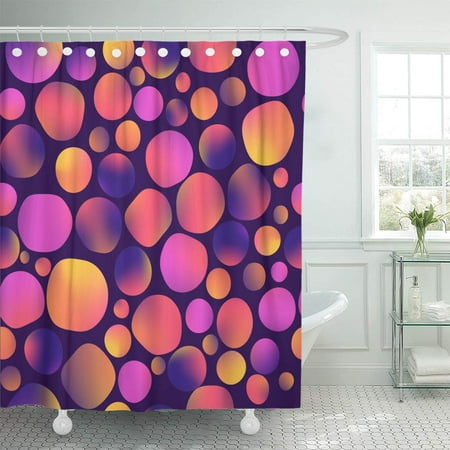Round Bathroom Windows KSADK Colorful Abstract Fluid Colors Round Shapes Gradient Mesh Pink Purple Yellow Bathroom Shower Curtain 60x72 inch ()