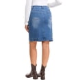 thumbnail image 3 of INSPIRE CHIC Women's Denim Skirt Casual High Waisted Pockets Above the Knee Stretchy Jean Pencil Skirts L Sky Blue, 3 of 6