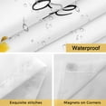 thumbnail image 4 of Spring Yellow Flower No Hooks Shower Curtain with Snap-in Liner Home Sweet Home Watercolor Floral Butterfly Shower Curtains for Bathroom, Waterproof, Easy Install, Washable 72"x72", 4 of 9