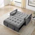 thumbnail image 3 of Holaki Modern 55.5" Pull Out Sleep Sofa Bed 2 Seater Loveseats Sofa Couch with side pockets, Adjsutable Backrest and Lumbar Pillows for Apartment Office Living Room, 3 of 9