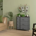 thumbnail image 2 of HOMCOM Commode pour Chambre avec 7 Tiroirs, Commode en Tissu, Gris Foncé, 2 of 10