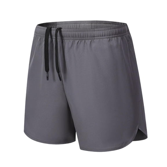 YLSDY Men's 3 Inch Running Shorts with Phone Pockets High Waisted Lightweight Athletic Gym Workout Shorts with Liner Gray XL