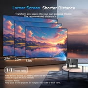 جهاز عرض ذكي Magcubic يدعم دقة 4K، جهاز عرض محمول مزود بشبكة Wi-Fi وBT، عصا تلفزيون مدمجة، التركيز التلقائي وتجنب العوائق، 900 ANSI، التحكم الصوتي، جهاز عرض أفلام المسرح المنزلي في الهواء الطلق HY350GT