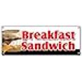 thumbnail image 2 of SignMission B-Breakfast Sandwich Breakfast Sandwich Banner Sign - Sausage Bacon Bagel Croissant Cheese Muffin, 2 of 4