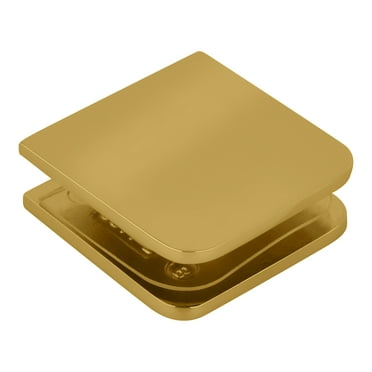 CRL UC77BR Polished Brass Traditional Style Fixed Panel U-Clamp