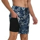 thumbnail image 2 of Balery Sailing Cruises Nautical Bañador para hombre, shorts de playa de secado rápido con entrepierna y forro de compresión-XX-Large, 2 of 6